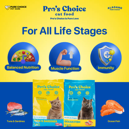 Pro's Choice Dry Cat Food for All Life Stages Flavor 1Kg - Bundle of 2 Packs