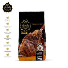 Chef's Special Premium Dog Food Tomahawk Steak Flavor 10kg Puppies Adult or Seniors image 0