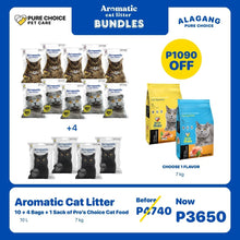Bundle: 14 Bags of Aromatic Cat Litter + 1 Sack of 7Kg Pro's Choice Cat Food
