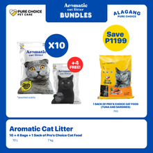 Bundle: 14 Bags of Aromatic Cat Litter + 1 Sack of 22.7Kg Pro's Choice Cat Food