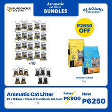 Bundle: 30 Bags of Aromatic Cat Litter + 1 Sack of 7Kg Pro's Choice Cat Food