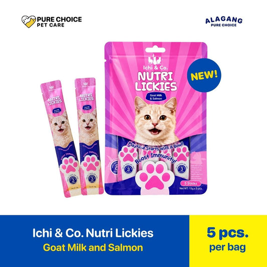 Pure Choice - Ichi & Co. Nutri  Lickies Cat Wet Treats Goat Milk and Salmon Flavor 75g