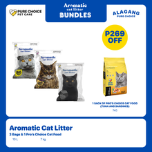 Bundle: 3 Bags of Aromatic Cat Litter + 1 Sack of 7Kg Pro's Choice Cat Food