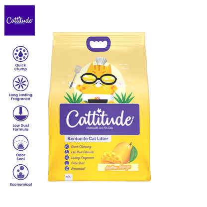Cattitude Bentonite Cat Litter 10L in Perico Coffee Mellow Mango Lovely Lavender Luscious Lemon image 4