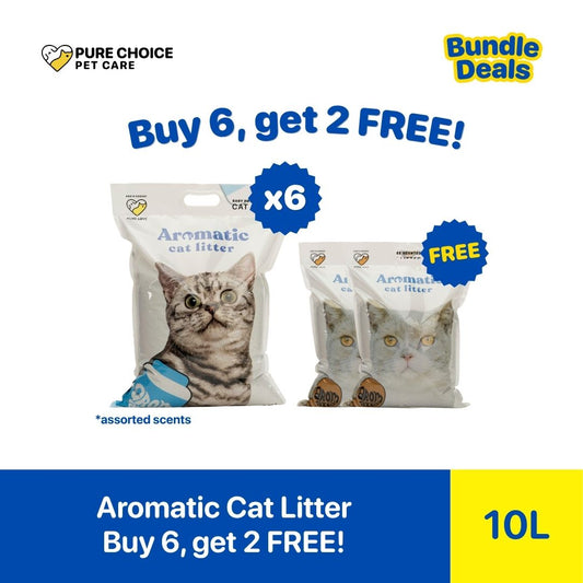 Pure Choice - Buy 6, Get 2 Free Aromatic Cat Litter Assorted Scents 10L/8Kg