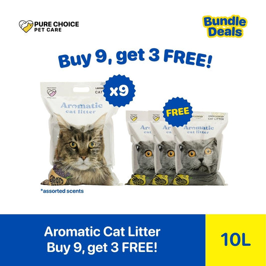 Pure Choice - Buy 9, Get 3 Free Aromatic Cat Litter Assorted Scents 10L/8Kg