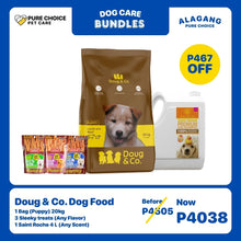 Doug & Co. Dog Food Lamb & Beef 20kg (Puppy) + 3 Pcs Sleeky Treats + Saint Roche Shampoo 4L