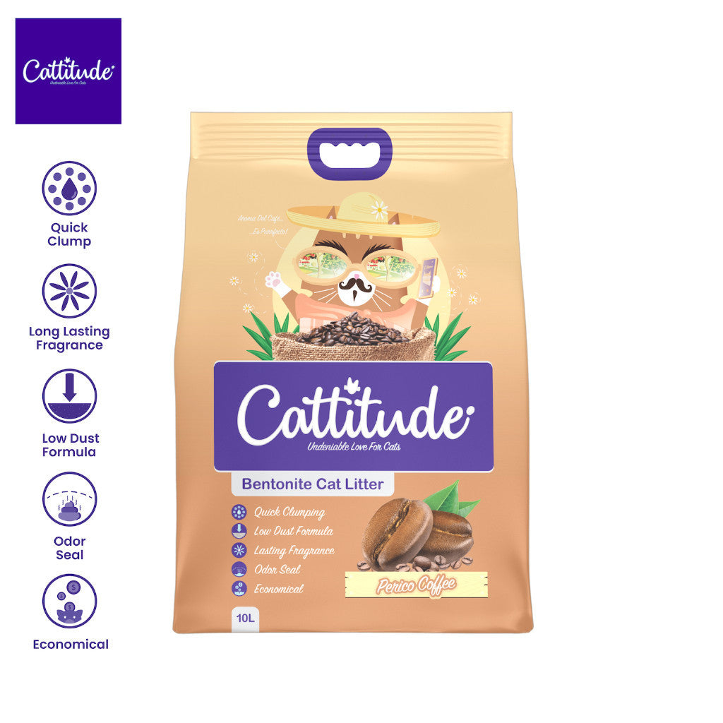 Cattitude Bentonite Cat Litter 10L in Perico Coffee Mellow Mango Lovely Lavender Luscious Lemon image 5