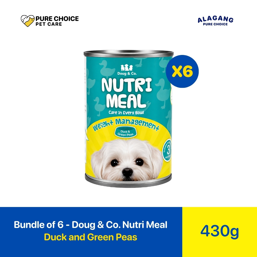 Pure Choice - Bundle of 6 Cans Doug & Co. Nutri Meal Dog Wet Food Duck and Green Peas Flavor 430g