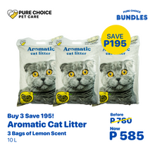 Bundle: Aromatic Cat Litters 10L/8kg - Buy 3 Save 195! - Lemon image 0