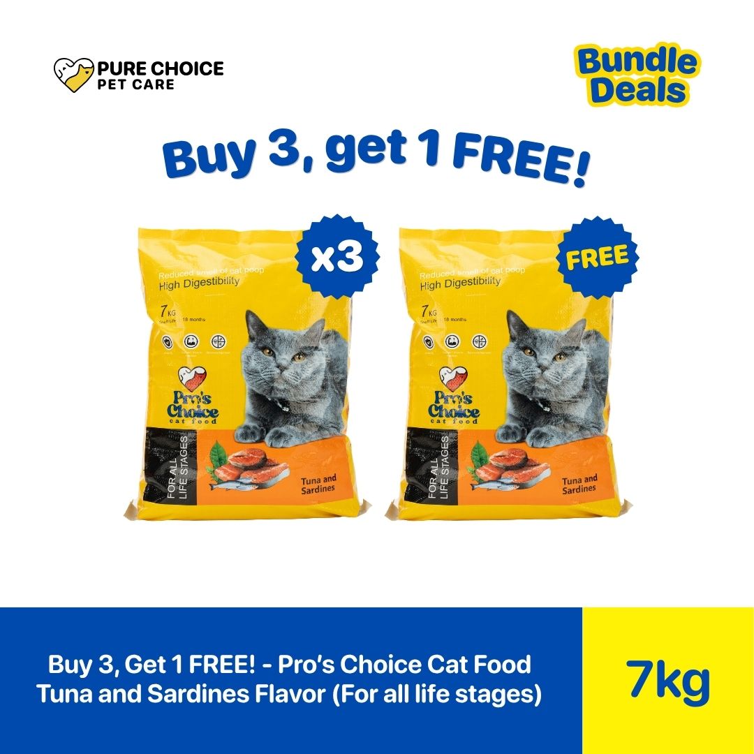Pure Choice - Buy 3, Get 1 Free Pro's Choice Dry Cat Food for All Life Stages Tuna & Sardines 7Kg