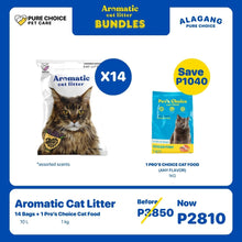 14 Bags Aromatic Cat Litter + Pro's Choice Cat Food 1kg (Low Sodium)