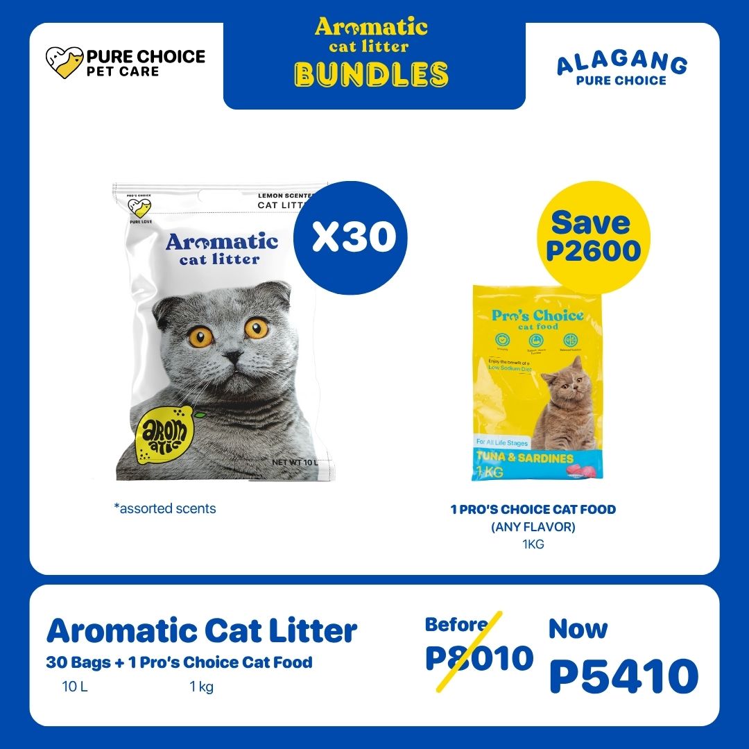 30 Bags Aromatic Cat Litter + Pro's Choice Cat Food 1kg (Low Sodium)