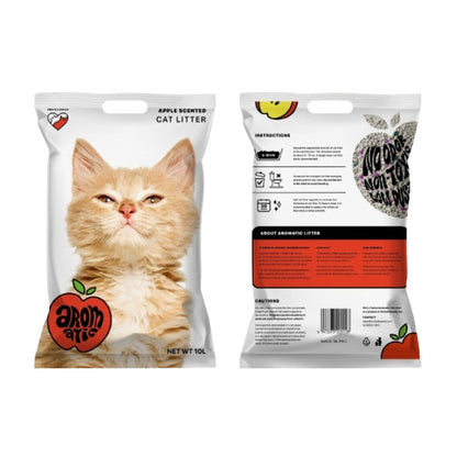 Aromatic Cat Litters 10L/8kg: Apple, Lemon, Coffee and Lavander Scents - Apple image