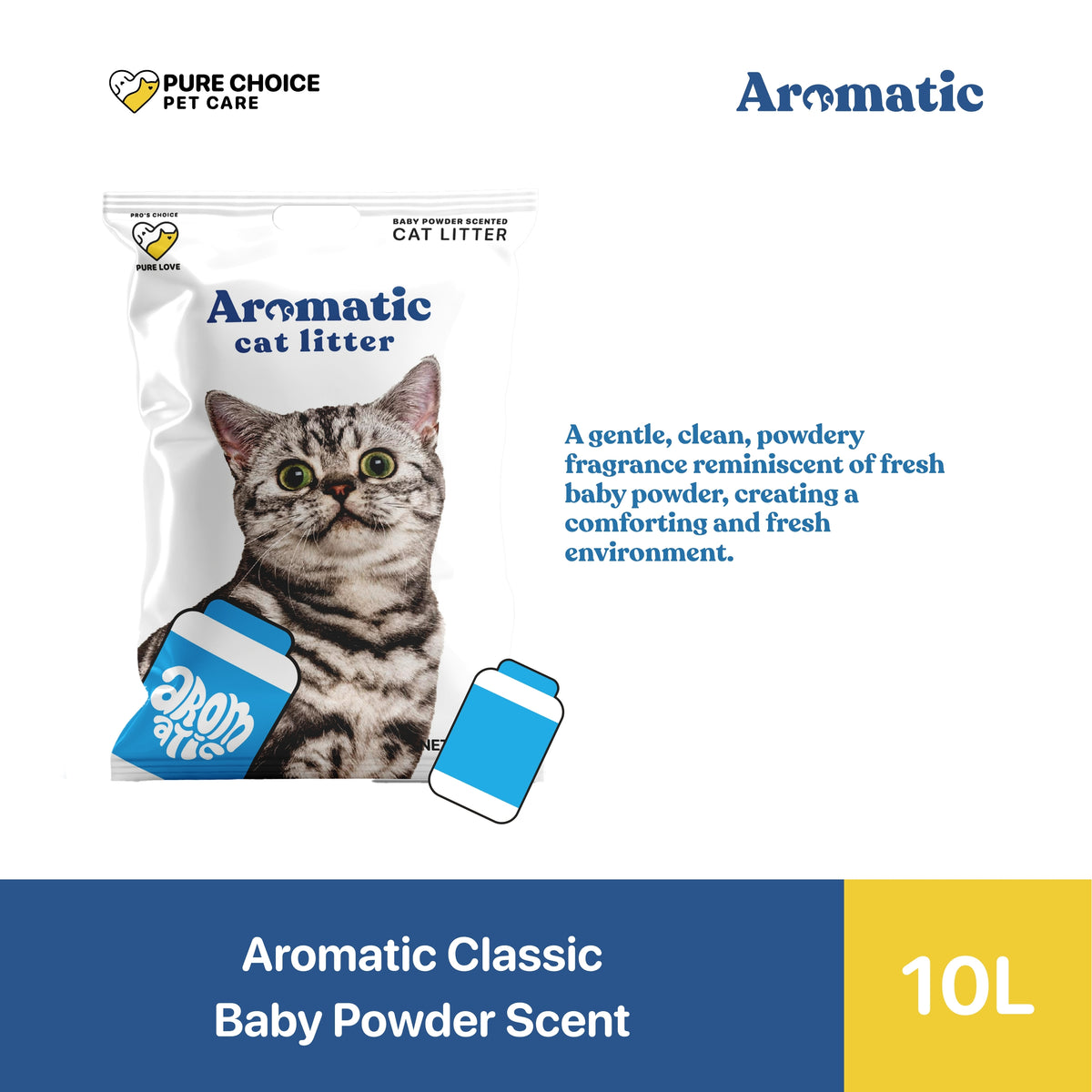 Aromatic Bentonite Cat Litter 10L/8kg