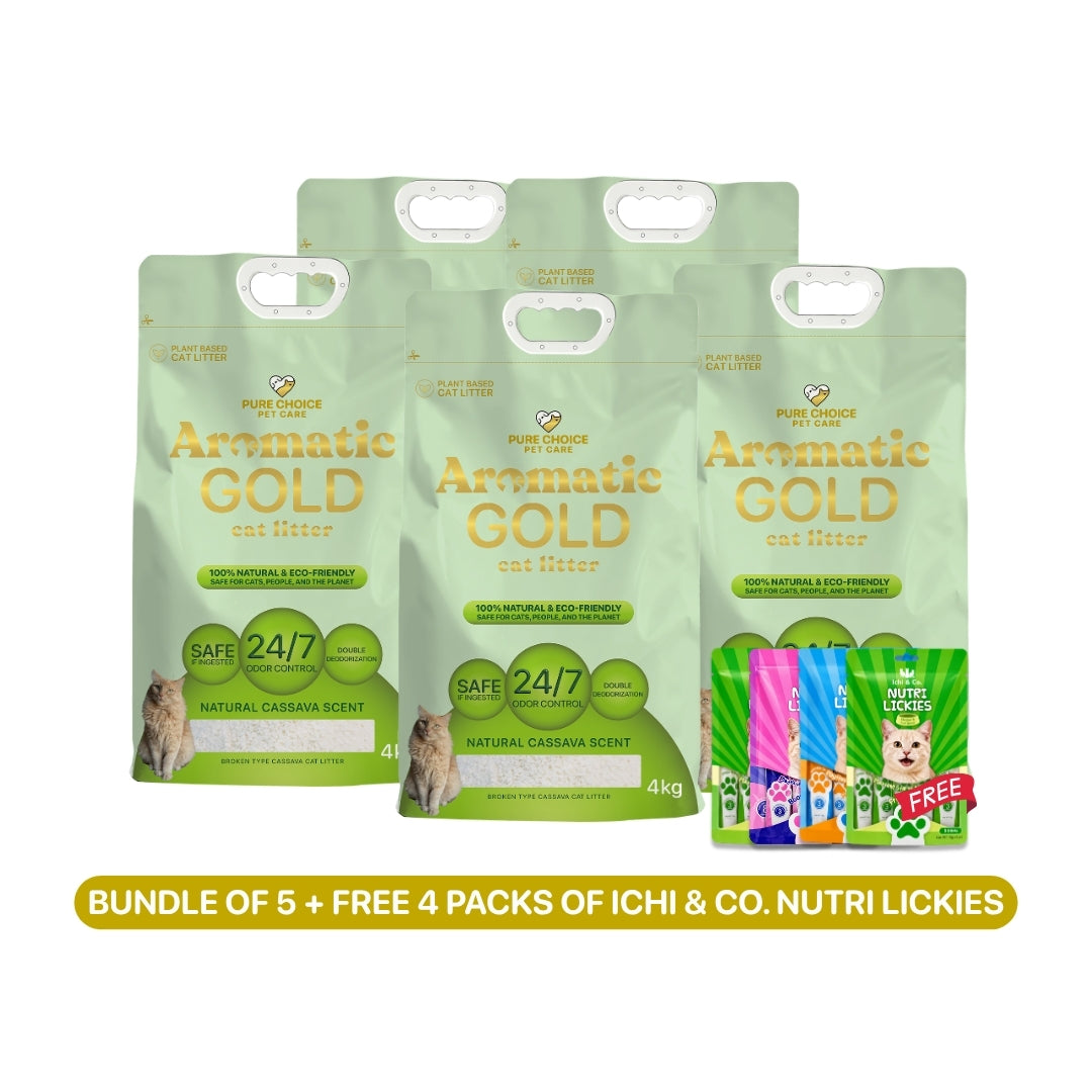 Plant-Based Cat Litter Natural Cassava (Eco Bundle) - Bundle of 5