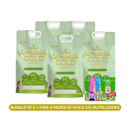 Plant-Based Cat Litter Natural Cassava (Eco Bundle) - Bundle of 5