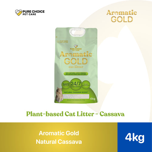 Aromatic Gold Plant-based Cat Litter Natural Cassava 6-8/4kg