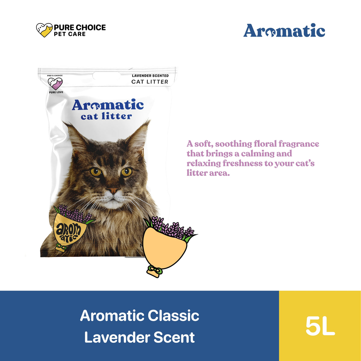 Aromatic Classic Natural Bentonite Cat Litter 5L/4kg