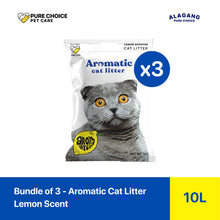 Bundle: Aromatic Cat Litters 10L/8kg - Buy 3 Save 195! - Lemon