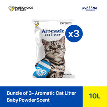 Bundle: Aromatic Cat Litters 10L/8kg - Buy 3 Save 195! - Baby Powder