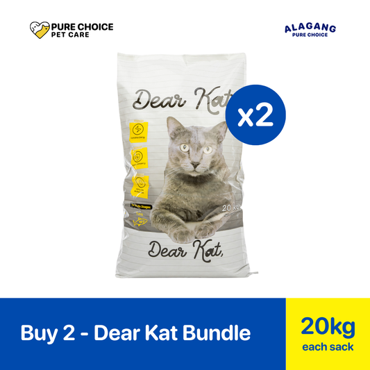 Bundle of 2 sacks - Dear Kat Dry Cat Food Salmon 20kg - dear kat cat food