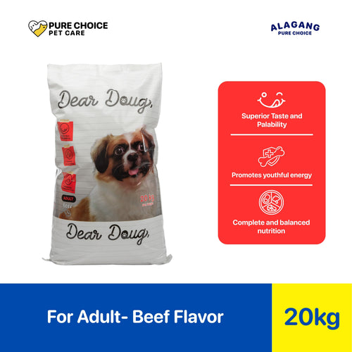 Pure Choice Dear Doug Dry Dog Food Adult Beef (20kg) - dry dog food Philippines