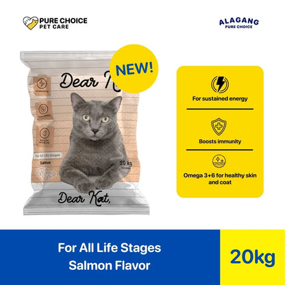 Pure Choice Dear Kat Dry Cat Food All Life Stages Tuna/Salmon (20kg) - dear kat cat food