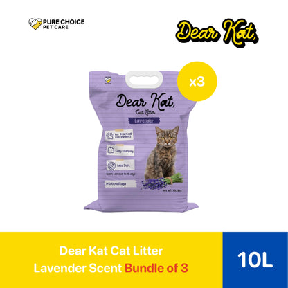 Dear Kat Cat Litter 10L/8kg - Bundle of 3 Bags