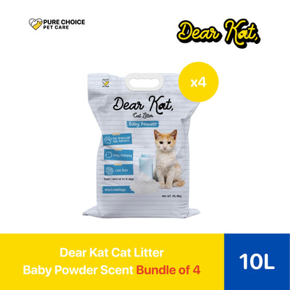 Dear Kat Cat Litter 10L/8kg - Bundle of 4 Bags