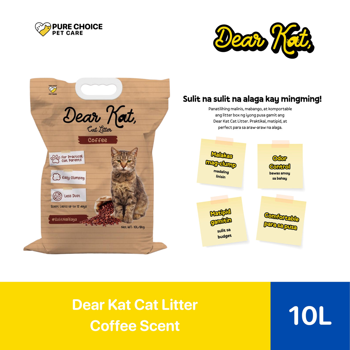 Dear Kat Cat Litter Sulit Pack 10L/8kg
