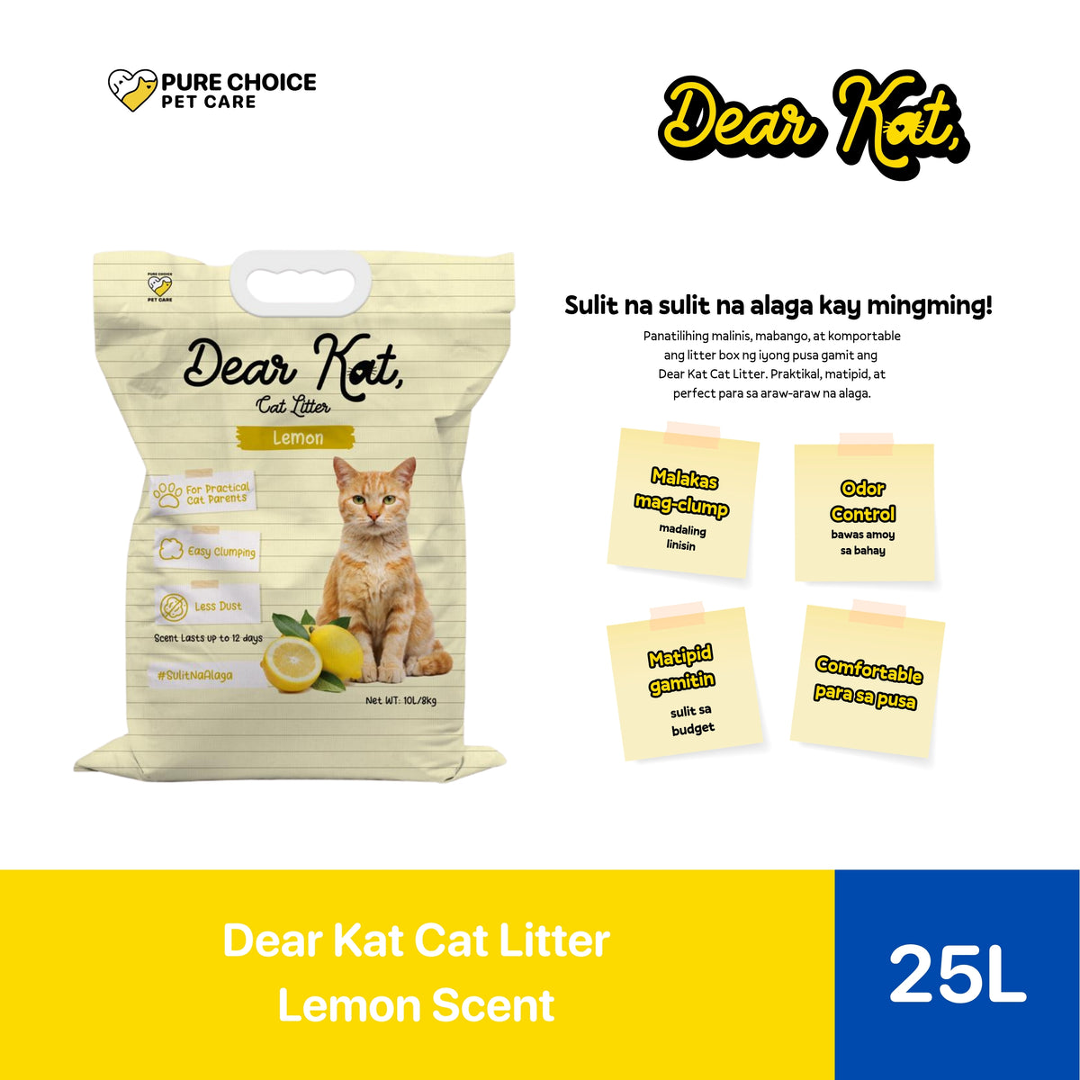 Dear Kat Cat litter Extra Sulit Pack 25L/20kg