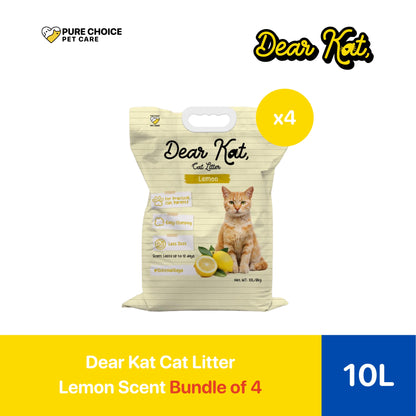 Dear Kat Cat Litter 10L/8kg - Bundle of 4 Bags