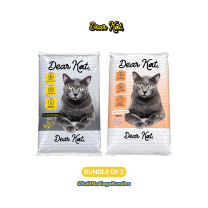 Dear Kat Dry Cat Food for all life Stages Salmon and Tuna Flavor 20Kg