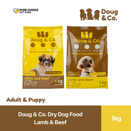 Doug & Co. Dry Dog Food Puppy / Adult Lamb and Beef 1kg