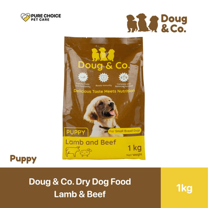 Doug & Co. Dry Dog Food Puppy / Adult Lamb and Beef 1kg