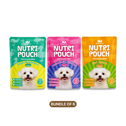 Nutri Pouch Dog Wet Food 80g - Bundle of 6