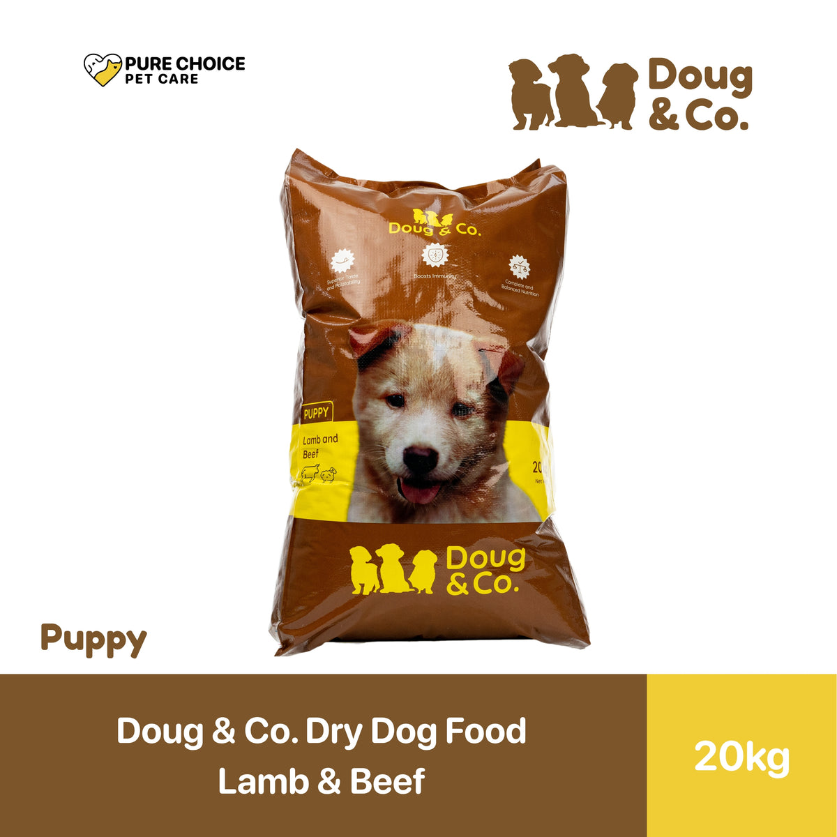 Doug & Co. Dry Dog Food Adult/ Puppy Lamb and Beef 20kg