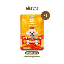 Doug & Co. Nutri Lickies Dog Treats (15g x 5 Sticks)  75g - Bundle of 3