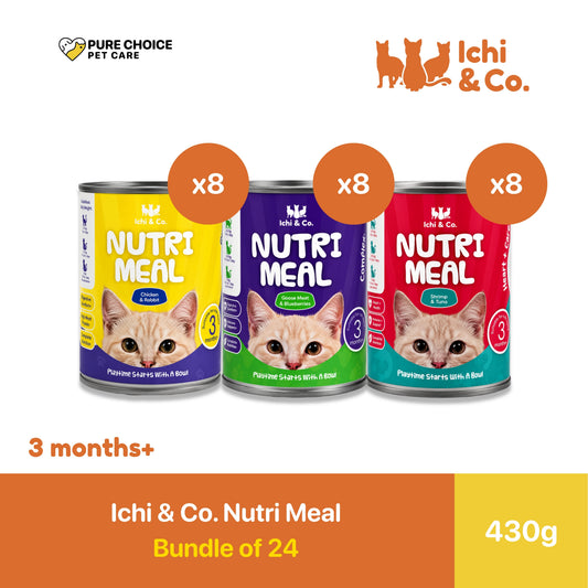 Cans Ichi & Co. Nutri Meal Cat Wet Food 430g - Bundle of 24 Cans