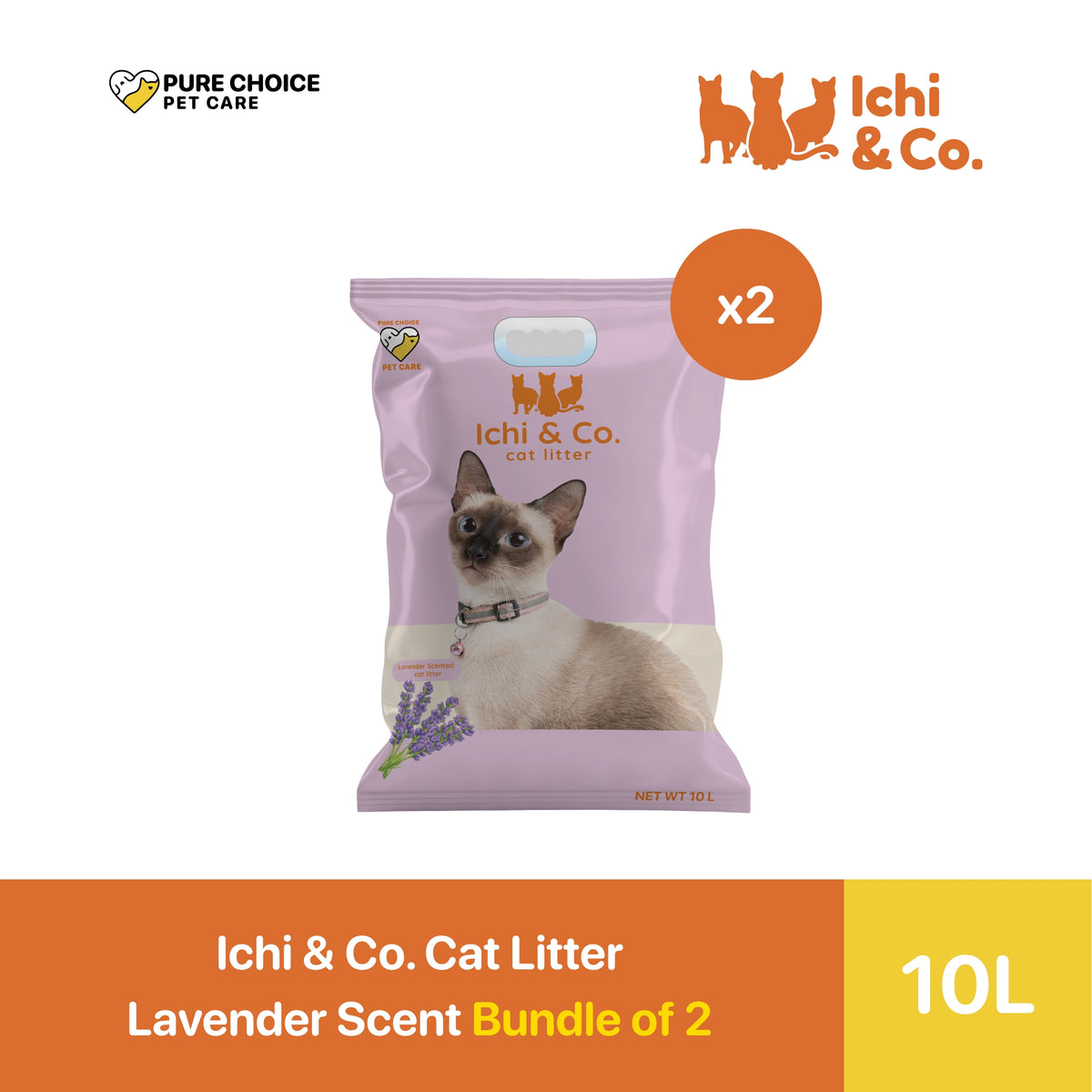 Ichi & Co. Bentonite Cat Litter 10L/8kg - Bundle of 2 Sacks