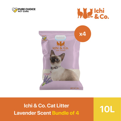 Ichi & Co. Bentonite Cat Litter 10L/8kg - Bundle of 4 Bags