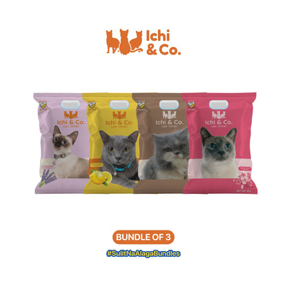 Ichi & Co. Bentonite Cat Litter 10L/8kg - Bundle of 3 Bags