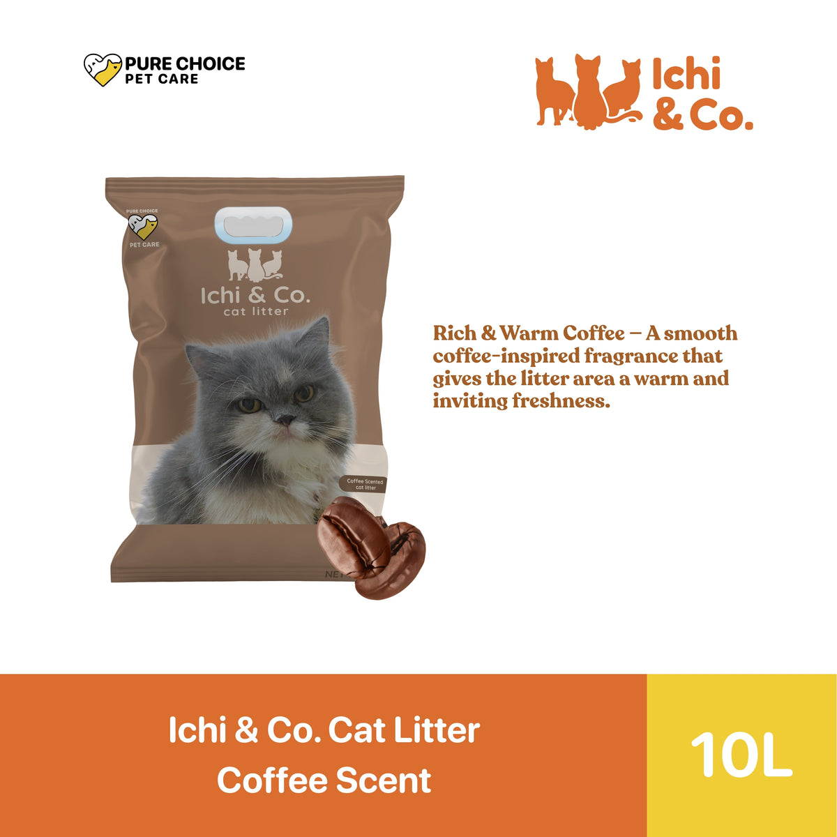 Ichi & Co. Natural Bentonite Cat Litter 10L/8kg