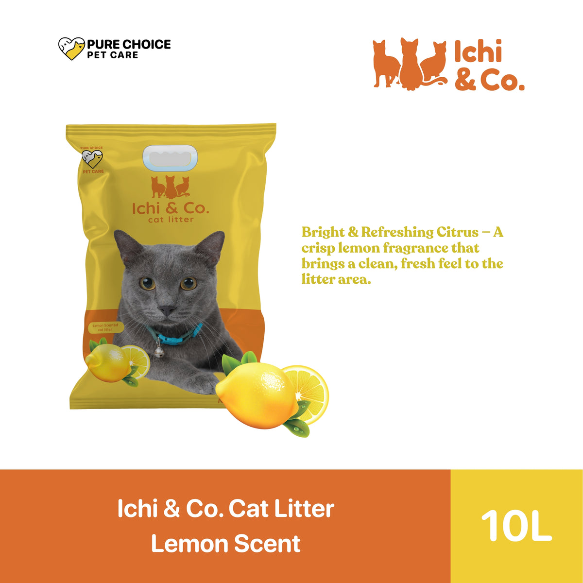 Ichi & Co. Natural Bentonite Cat Litter 10L/8kg