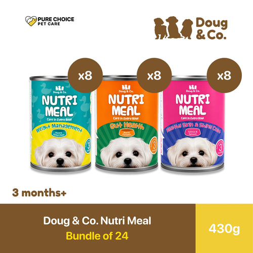 Doug & Co. Nutri Meal Dog Wet Food 430g - Bundle of 24 Cans