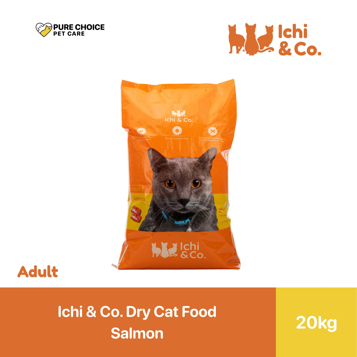 Ichi & Co. Dry Cat Food Salmon Flavor 20kg