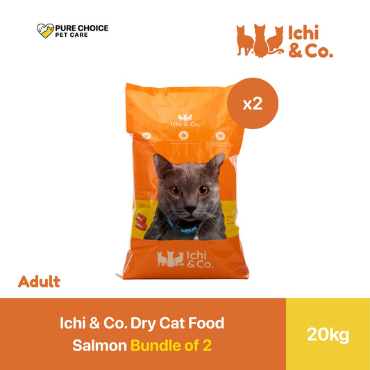 Ichi  & Co. Dry Cat Food Salmon Flavor 20kg - Bundle of 2 Sacks