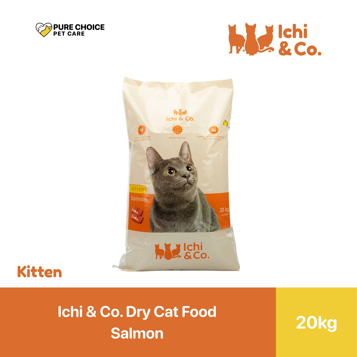 Ichi & Co. Dry Cat Food Salmon Flavor 20kg
