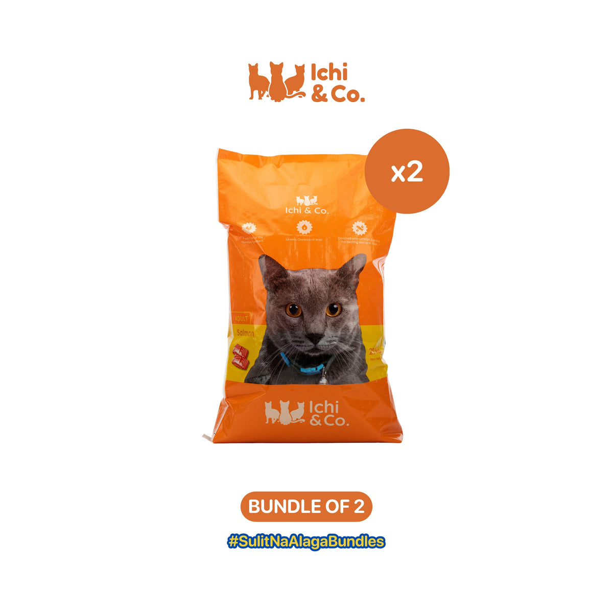 Ichi  & Co. Dry Cat Food Salmon Flavor 20kg - Bundle of 2 Sacks